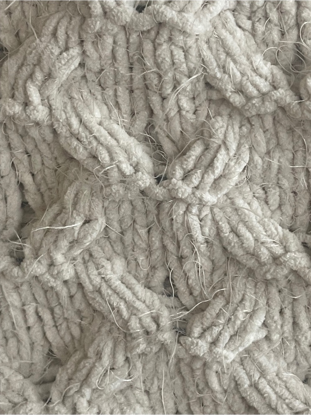 Anthropologie Sleeping On Snow Chunky Lattice Knit Cowl Sweater Ivory Small - Picture 5 of 9